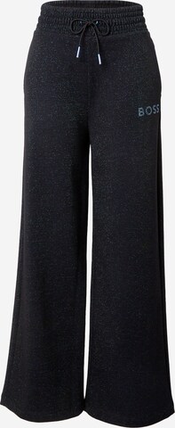 Wide Leg Pantalon 'Elasie' BOSS en noir : devant