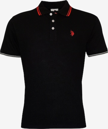 U.S. POLO ASSN. Poloshirt in Schwarz: Vorderseite