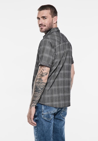 Street One MEN Regular Fit Hemd in Schwarz