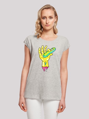 T-shirt 'Rick and Morty Pickle Hand' F4NT4STIC en gris : devant