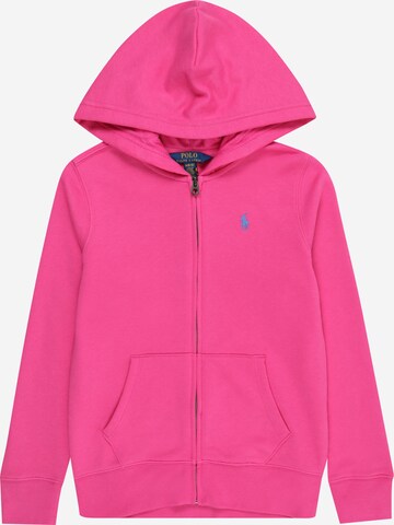 Veste de survêtement Polo Ralph Lauren en rose : devant