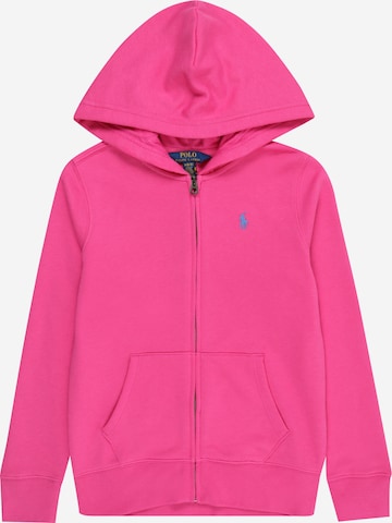 Polo Ralph Lauren Zip-Up Hoodie in Pink: front
