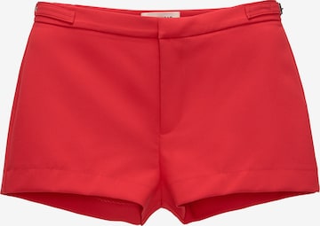 Pull&Bear Regular Trousers in Red: front