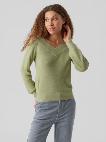 VERO MODA Sweater 'New Lexsun' in Green: front