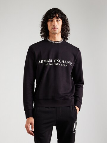 Felpa di ARMANI EXCHANGE in nero: frontale
