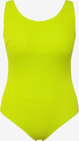 Ulla Popken Bustier Badpak in Groen: voorkant