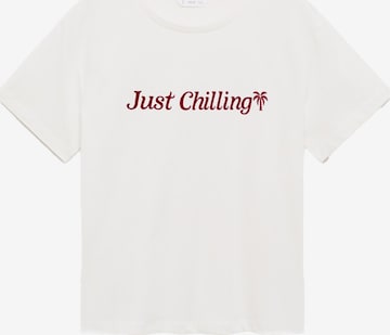 MANGO TEENMajica 'CHILLING' - bijela boja: prednji dio