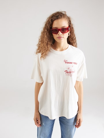 Tommy Jeans T-Shirt 'NOVELTY 5' in Weiß: predná strana