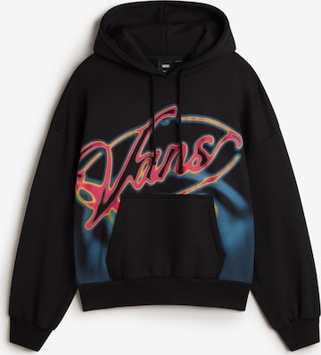 VANSSweater majica - crna boja: prednji dio