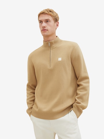 TOM TAILOR Sweater in Beige: front