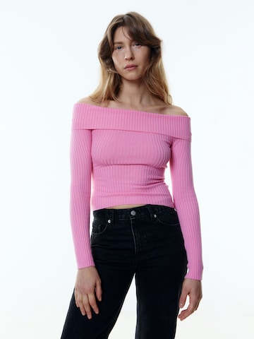 Pullover 'Hanami' di EDITED in rosa: frontale