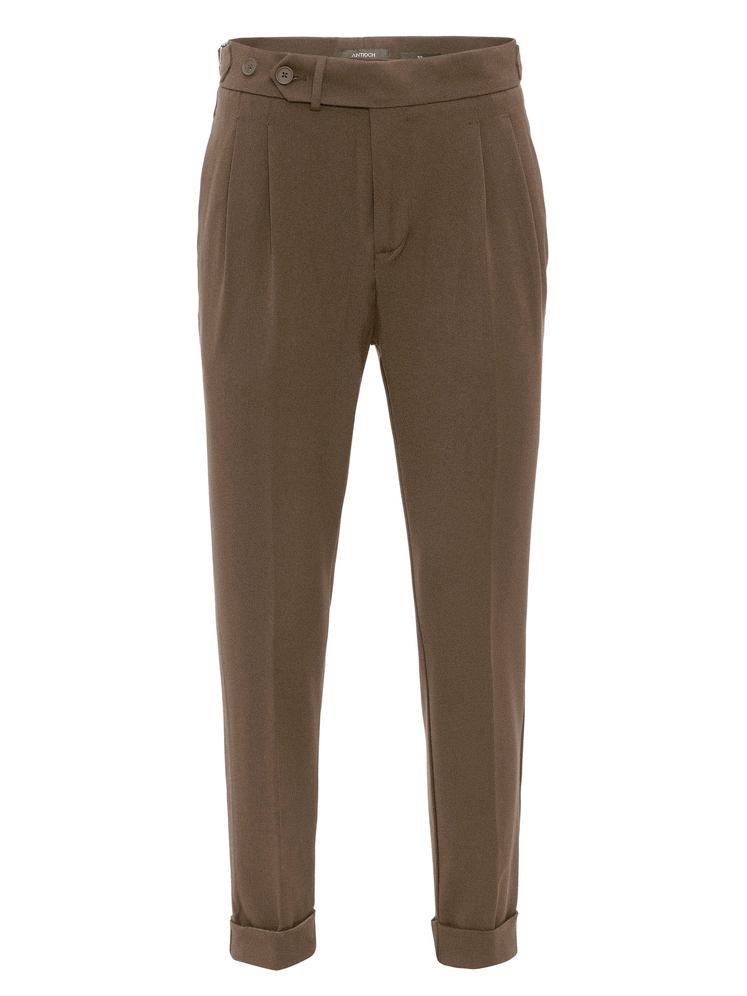 Antioch Παντελόνι με τσάκιση σε καφέ: μπροστά