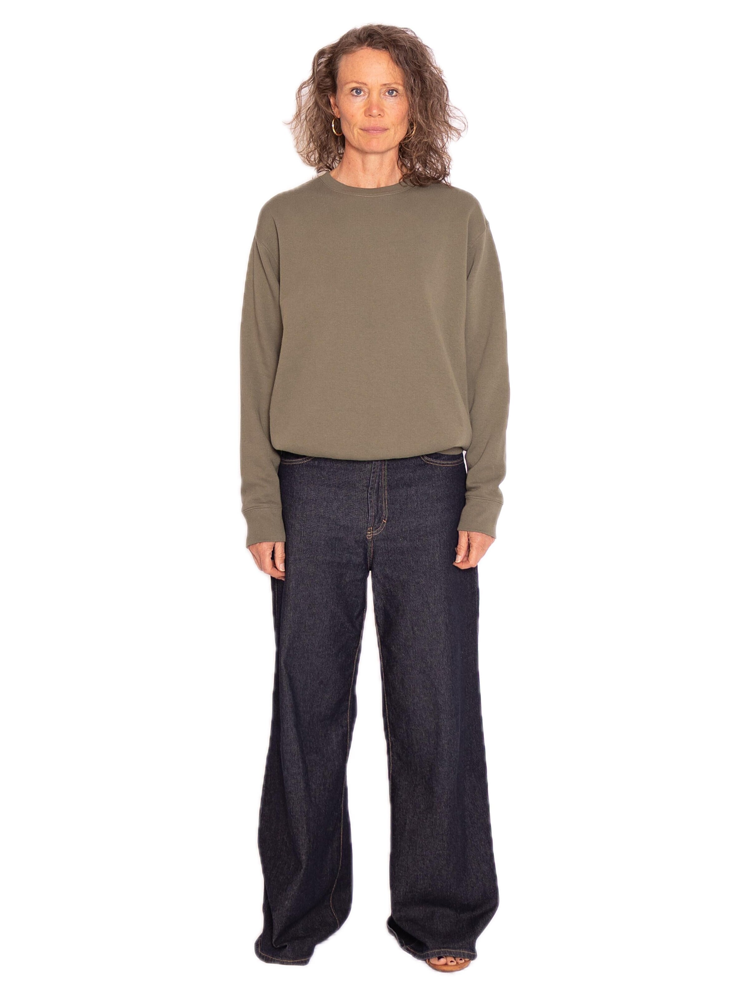 Felpa 'Crewneck sweatshirt' di FRUIT OF THE LOOM in verde