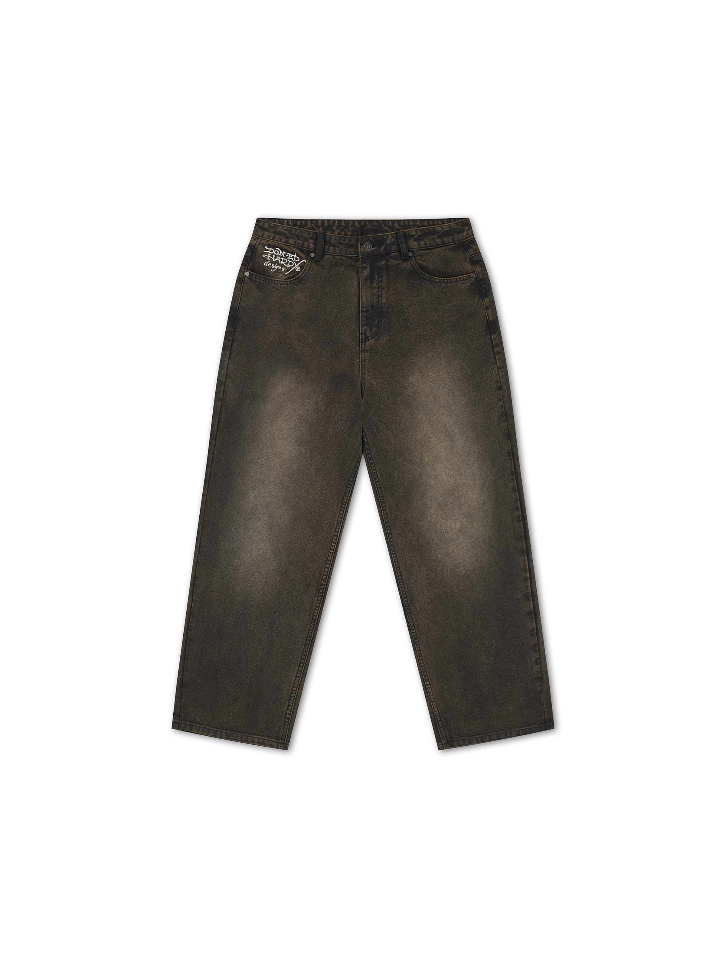 Ed Hardy Loosefit Jeans i brun: forside