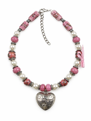 Allgäu Rebell Necklace 'Toni' in Pink: front