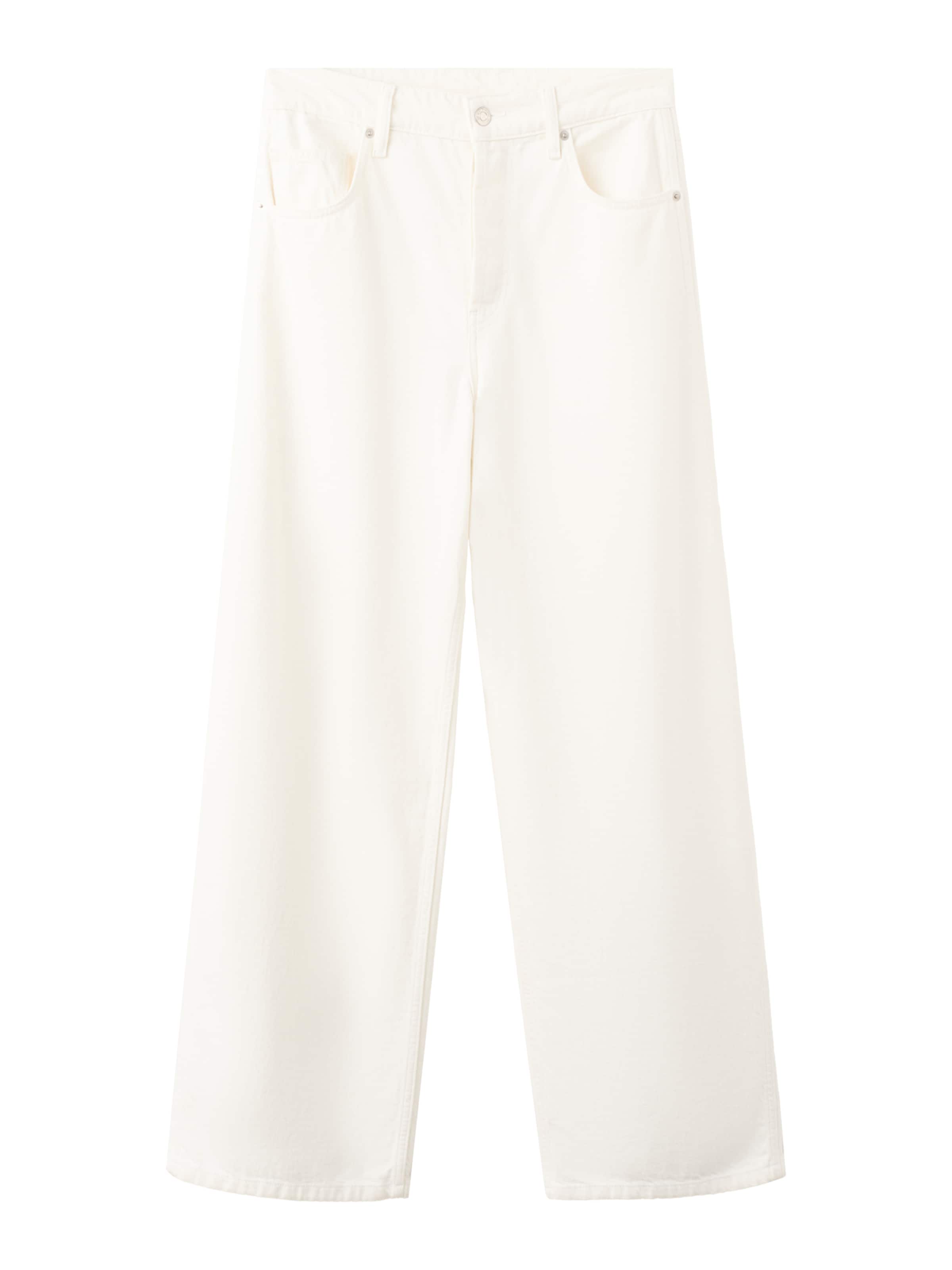 MANGO Baggy Cargo jeans 'ROWAN' in White: front