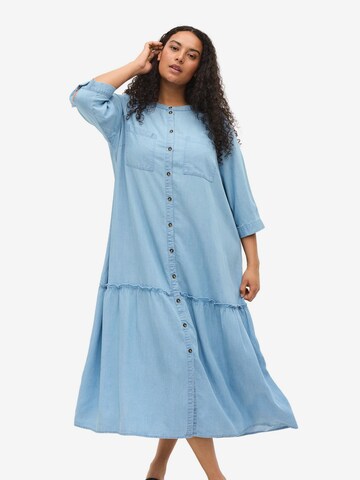 Zizzi Shirt Dress in Blue