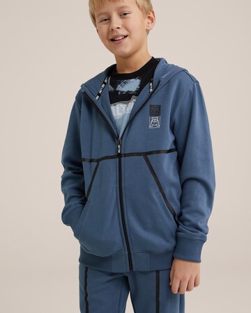 WE Fashion Sweat jacket in Blue