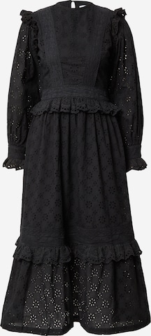 Warehouse Dress 'Broderie' in Black: front