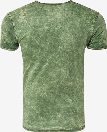 Rusty Neal T-Shirt mit zeitlosem Print in Grün