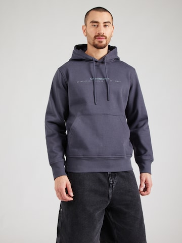 Calvin Klein Jeans Sweatshirt in Zwart: voorkant