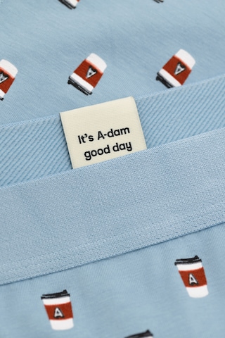 A-dam Boxershorts 'Take Away Coffee' in Blauw