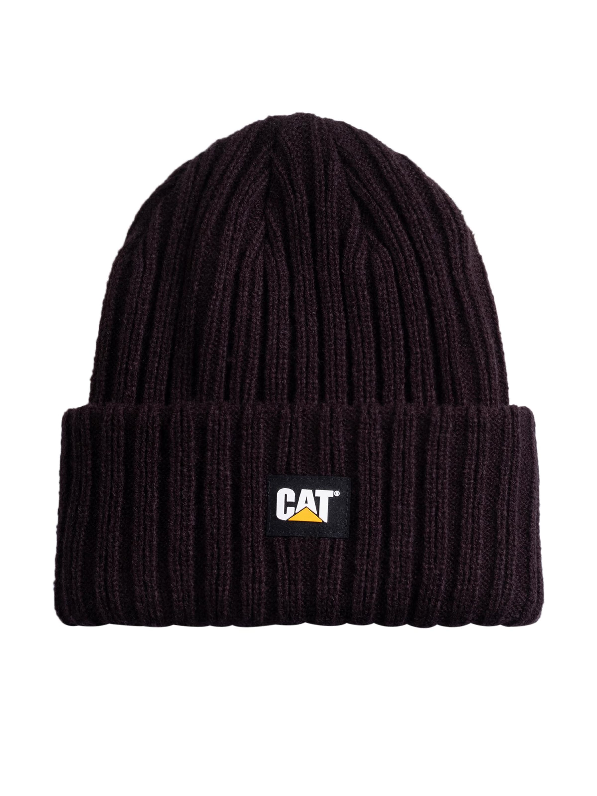 CATERPILLAR Muts 'CAT Workwear Muts Rib C443' in Zwart: voorkant