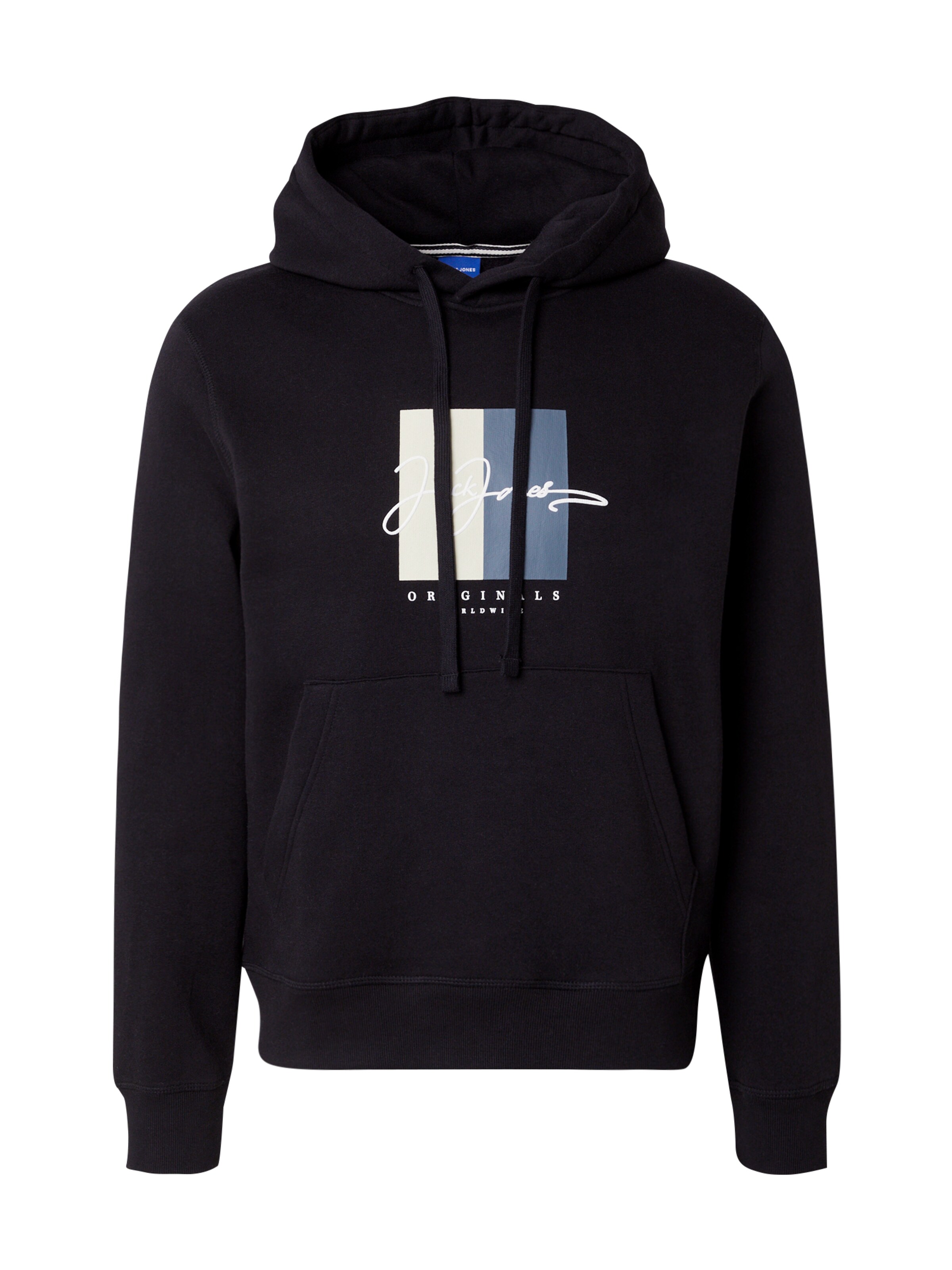 JACK & JONES Tréning póló 'FREDERIKSBERG' - fekete: elől