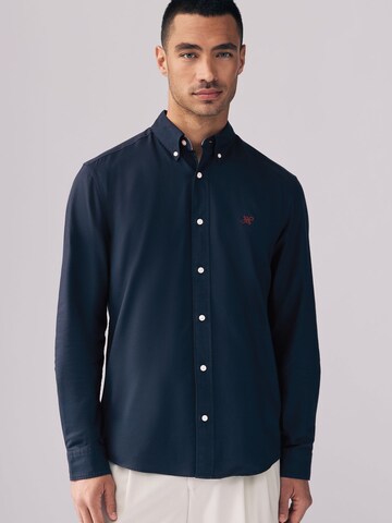 Coupe regular Chemise 'Oxford' Next en bleu : devant