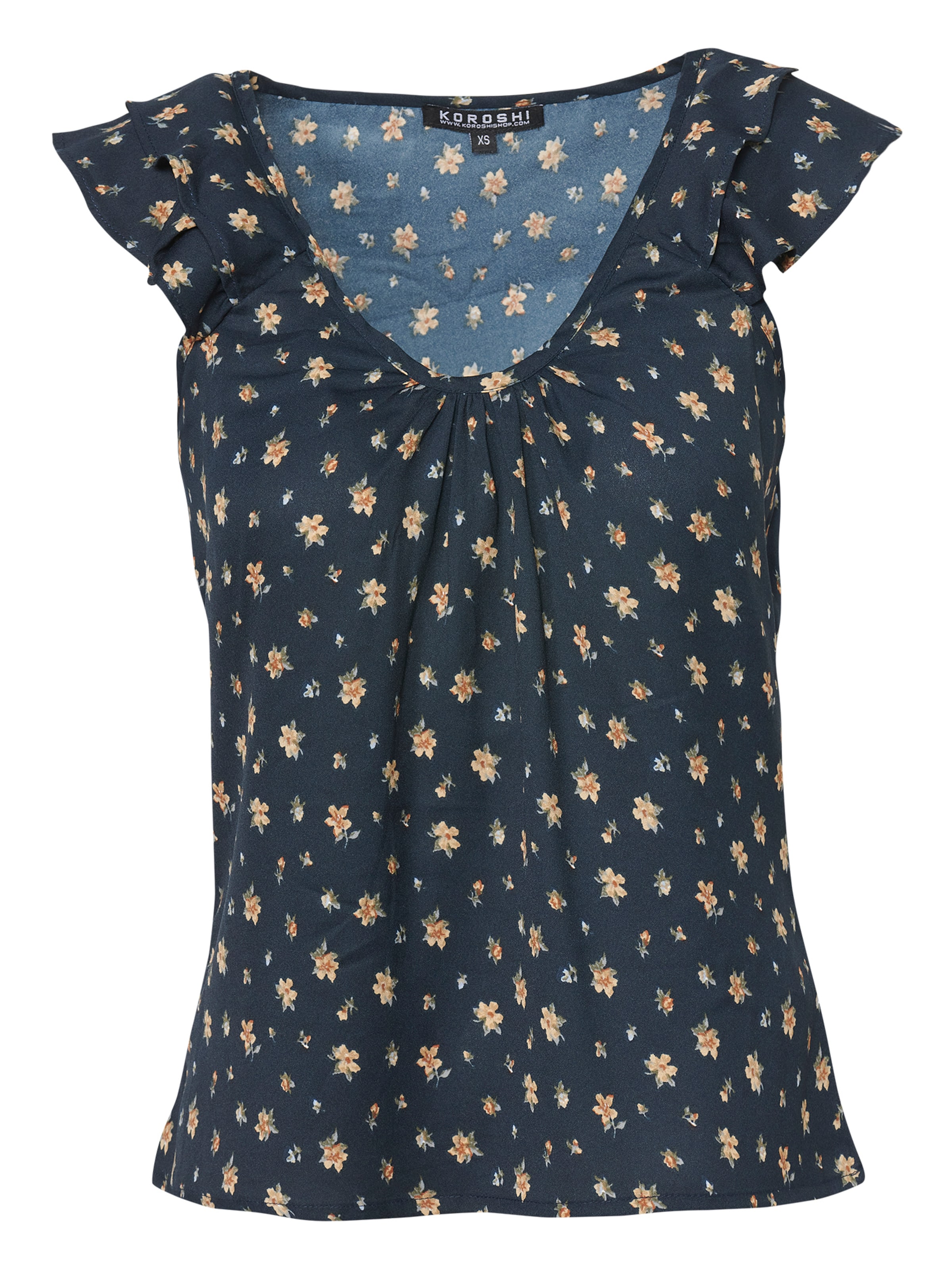 KOROSHI - Blusa em azul: frente