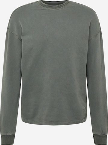 KnowledgeCotton Apparel Sweatshirt 'NUANCE BY NATURE' in Groen: voorkant