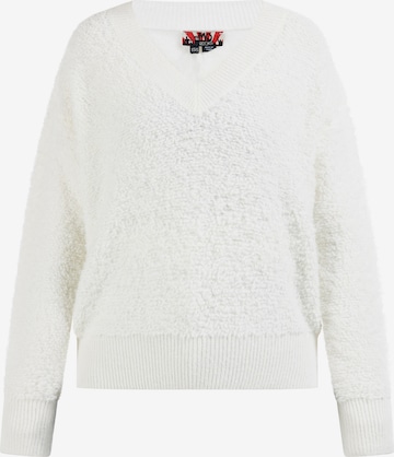 Pull-over myMo ROCKS en blanc : devant