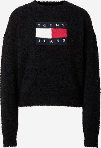 Tommy Jeans Sweater in Black: front