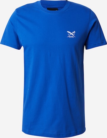 Iriedaily Tričko 'Chestflag' – modrá: přední strana