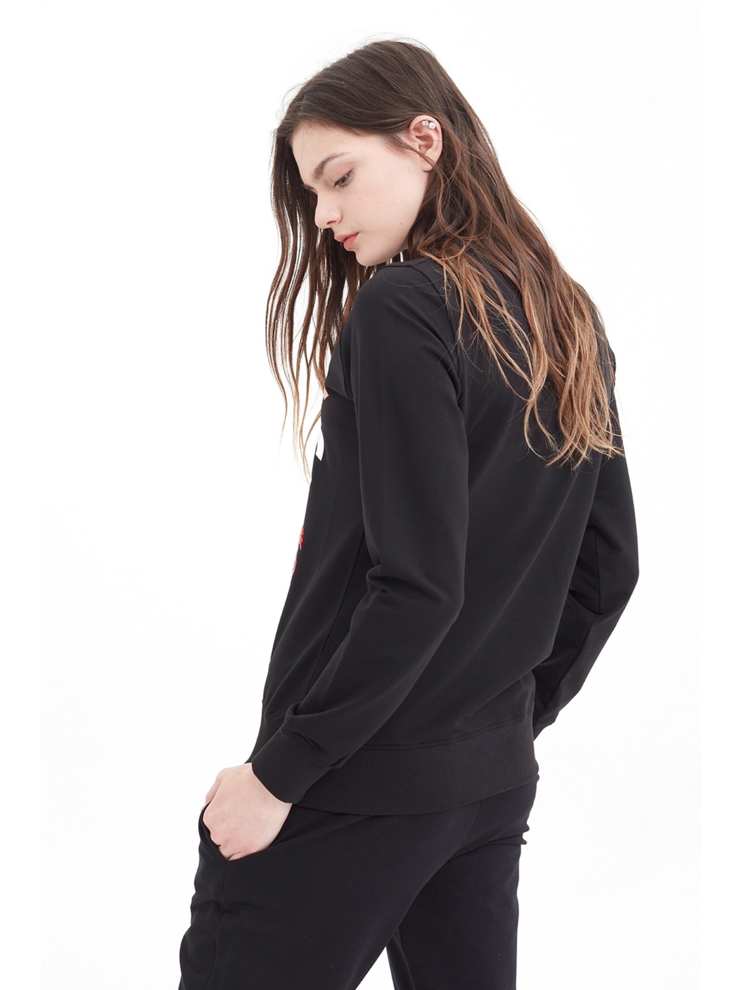 SCR. Athletic Sweater 'LELYA' in Black