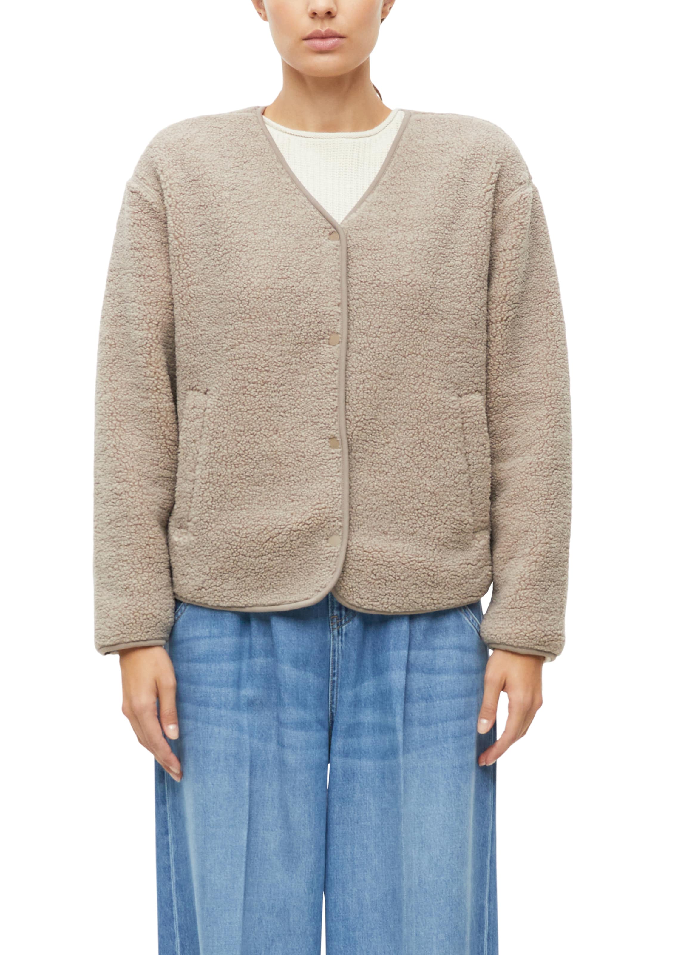 s.Oliver Fleece jas in Bruin