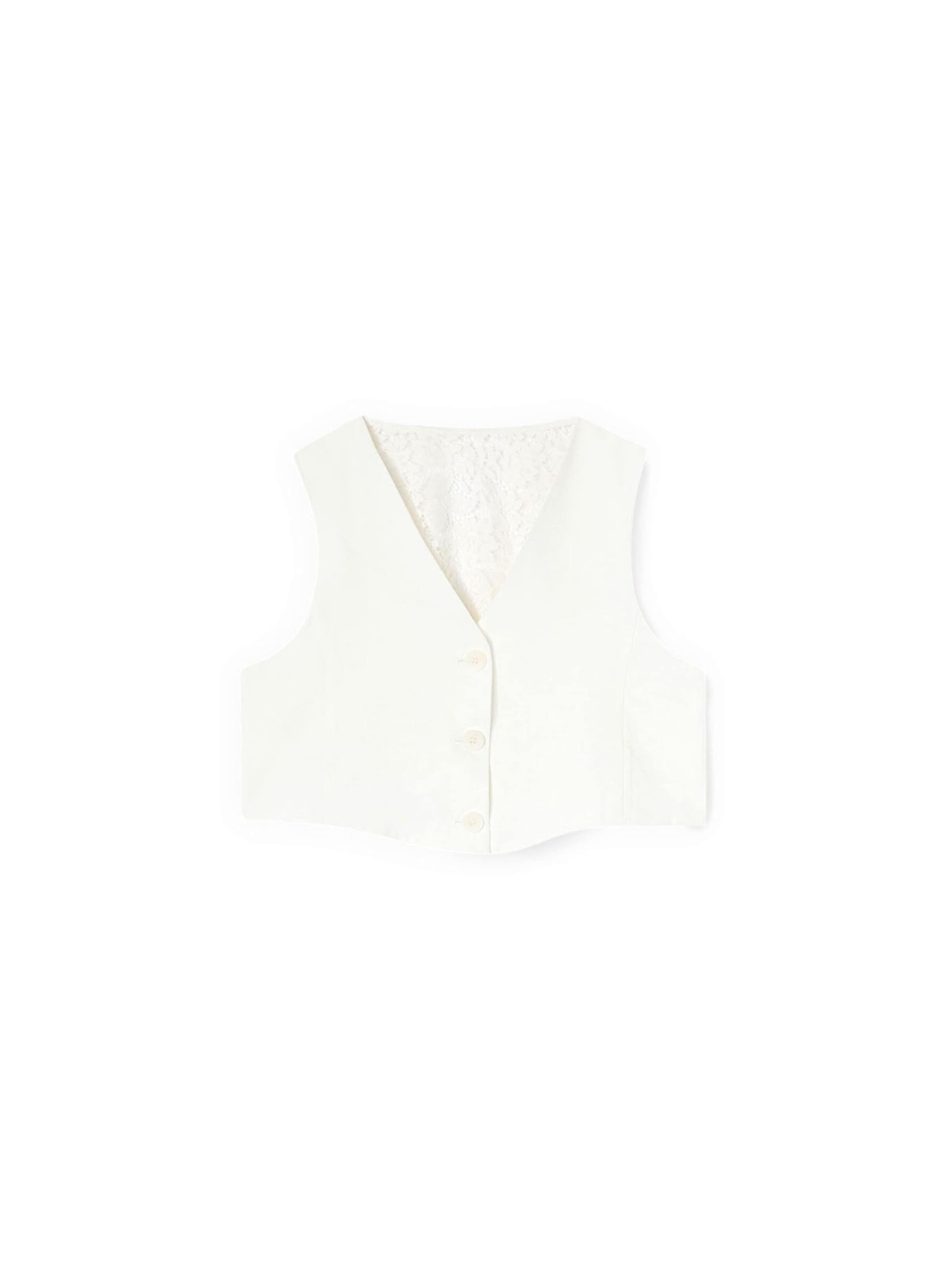 MOTIVI Gilet de costume en 36 en blanc, Vue avec produit