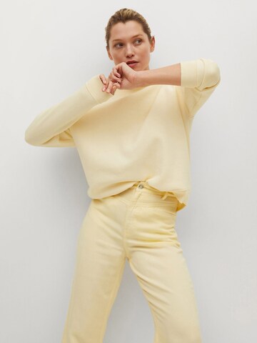 MANGO Wide leg Pants 'SKY' in Yellow