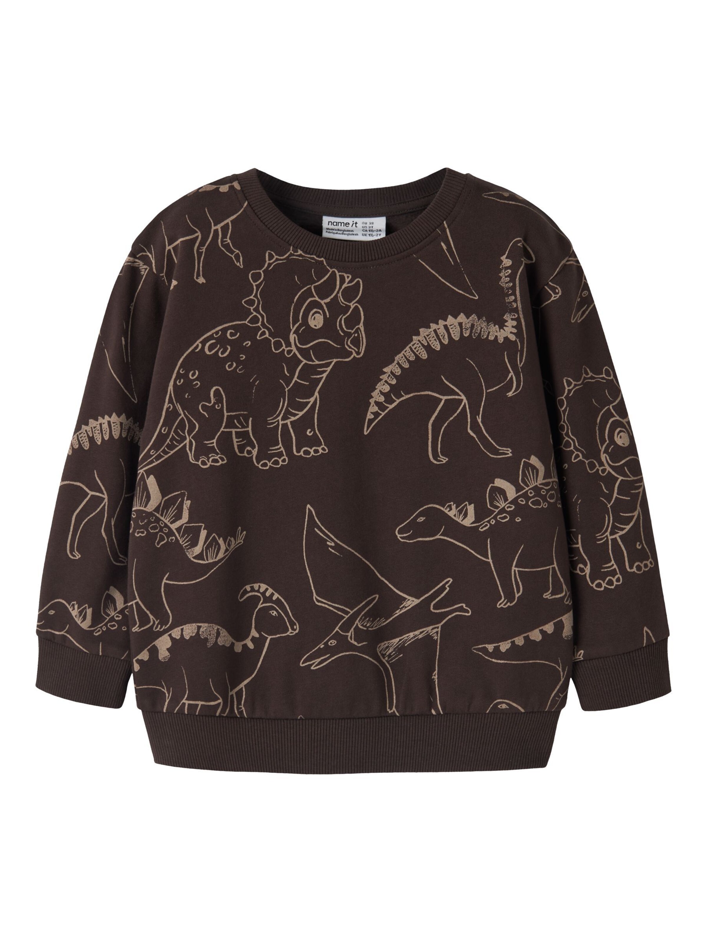 NAME IT Sweatshirt in Bruin: voorkant