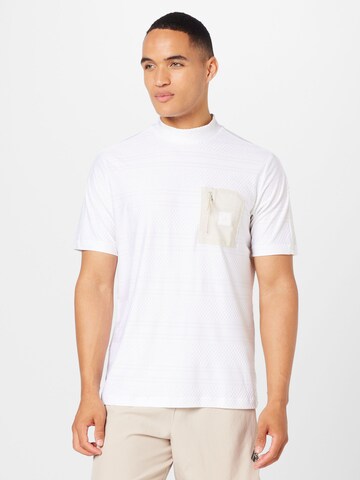 ADIDAS GOLF Функционална тениска в бяло: отпред