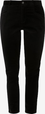 s.Oliver Tapered Trousers in Black: front