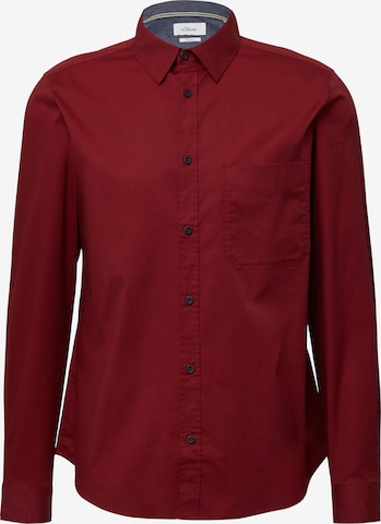 s.Oliver Overhemd in Rood: voorkant