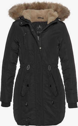 ALPENBLITZ Winter Parka in Black: front