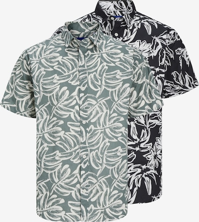 JACK & JONES Camisa 'Lafayette' em jade / preto / branco, Vista do produto