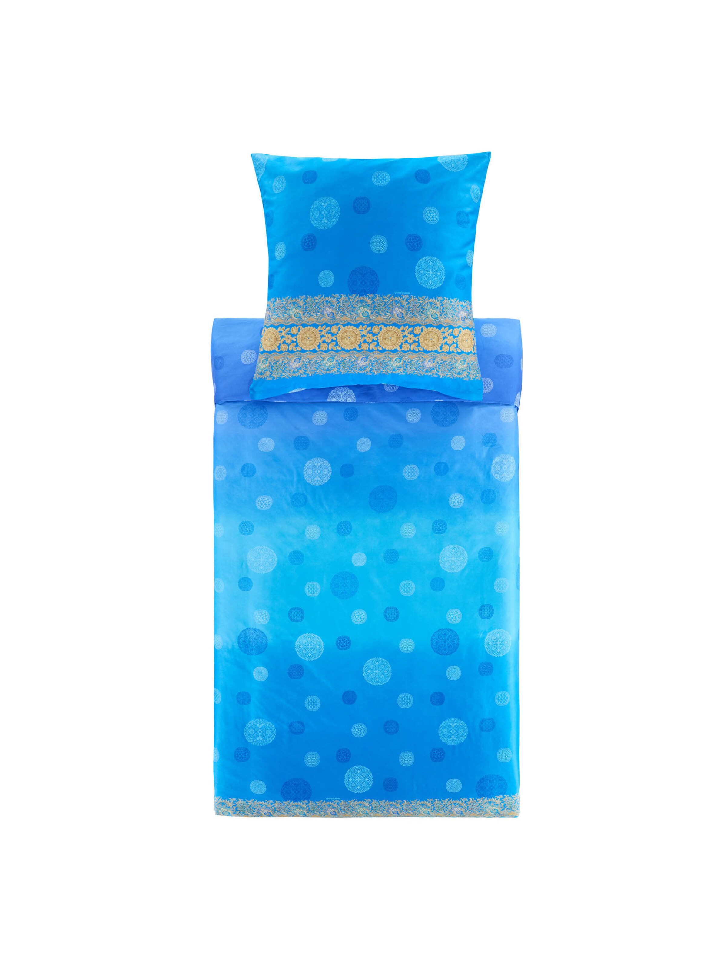 BASSETTI Bettwäsche Garnitur PALLAVICINO in Blau: Vorderseite