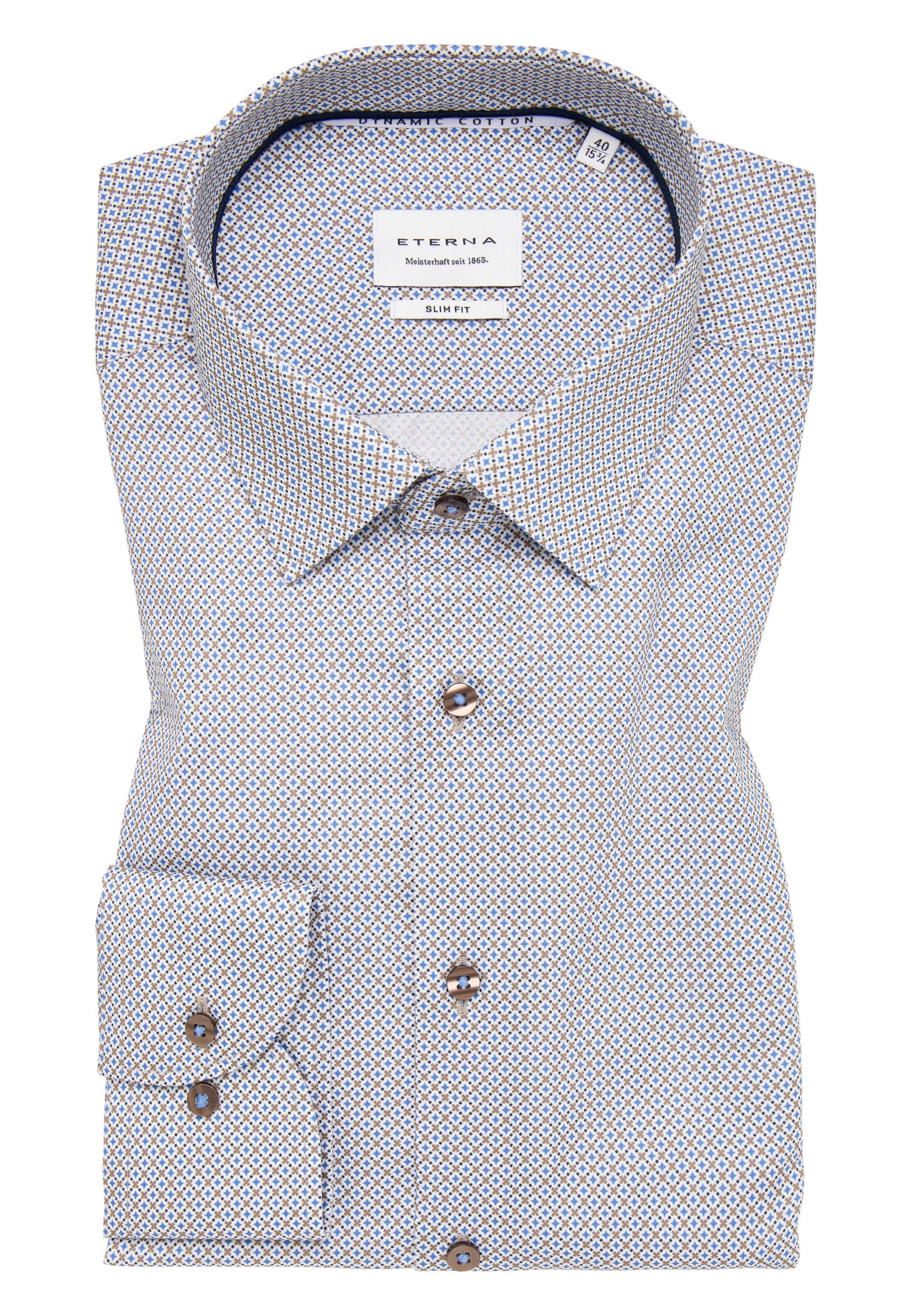 ETERNA Slim Fit Hemd in Grau