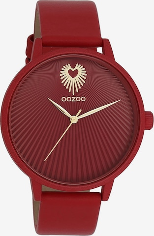 OOZOO Analog Watch in Red: front