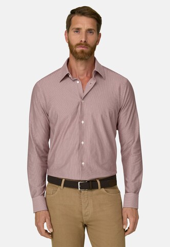 Coupe regular Chemise Boggi Milano en rose : devant
