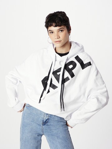 REPLAY Sweatshirt i vit: framsida