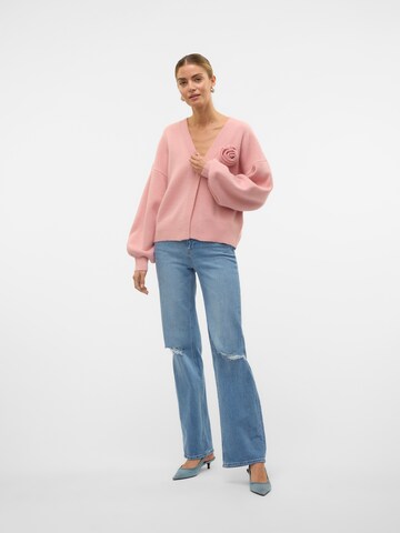 VERO MODA Gebreid vest 'VMCarrie' in Roze